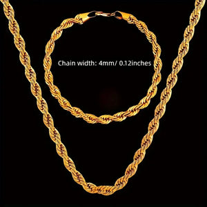 4mm Gold Rope Chain - Water ATL