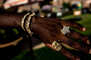 Baguette Star Ring - Water ATL