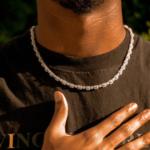 Aztec Cut Tennis Chain 5.5mm - Water ATL