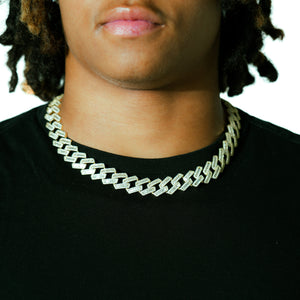 Diamond Baguette Cuban Link Chain 19mm
