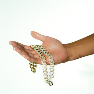 Diamond Baguette Cuban Link Chain 19mm