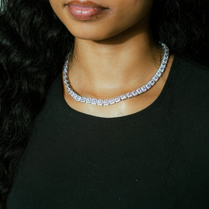 Rosé Square Tennis Necklace