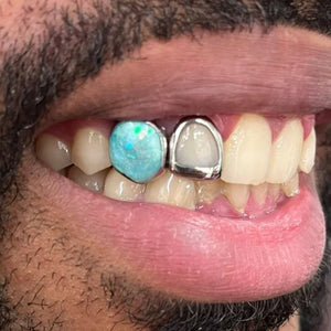 Opal Canine with Open Face Design Grillz - Water ATL