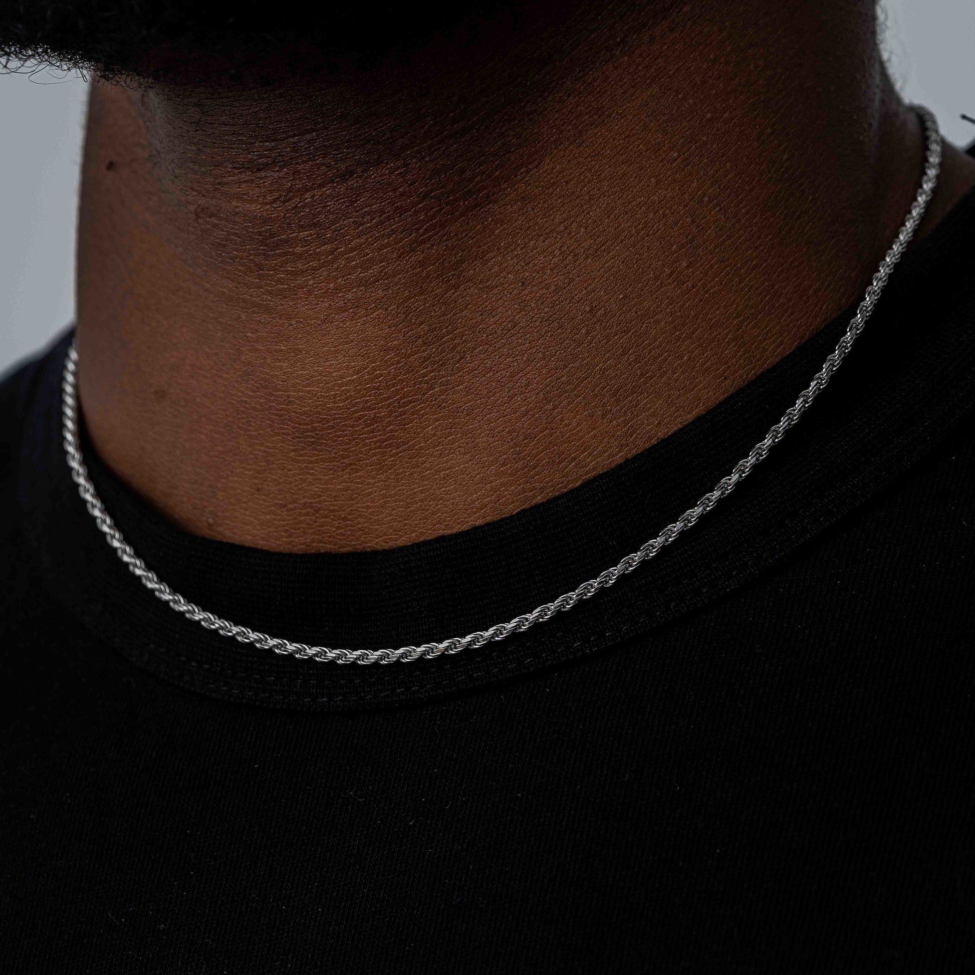 2.2mm Rope Chain in White Gold - Patrice Diamonds