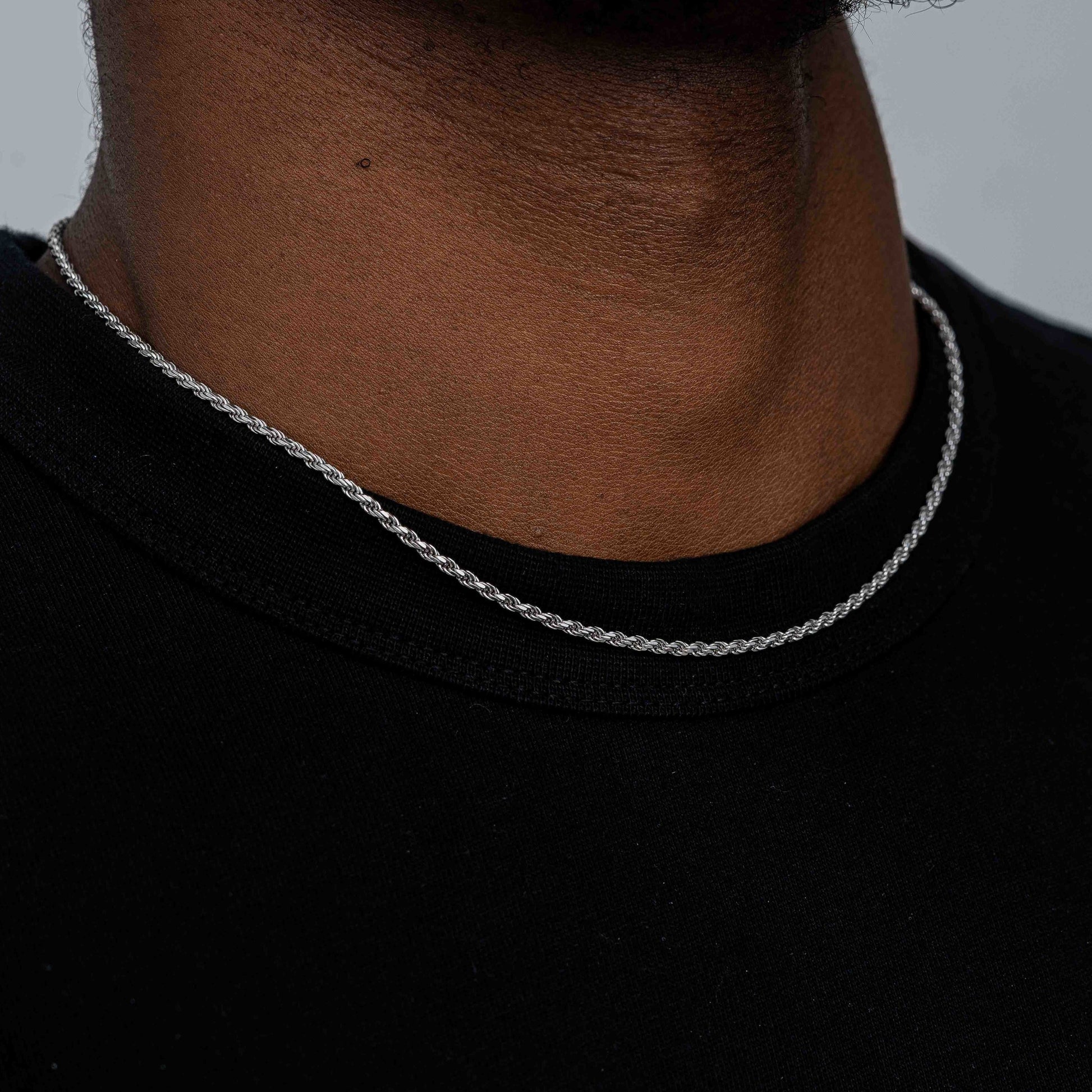 2.2mm Rope Chain in White Gold - Patrice Diamonds